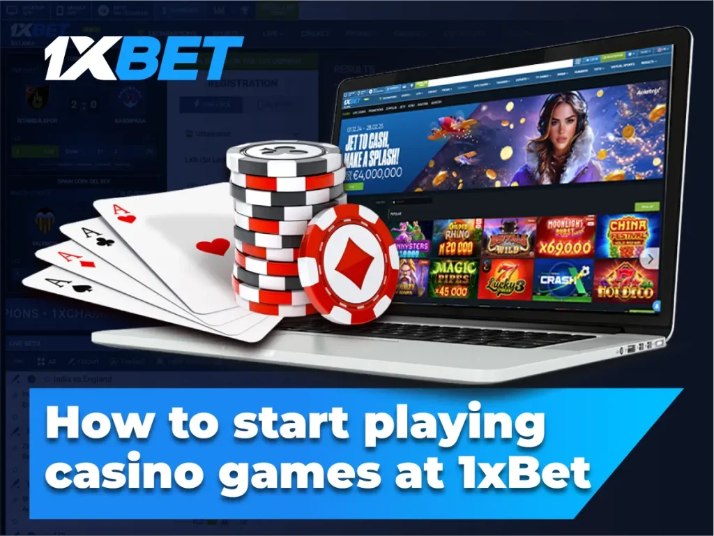 How to start playing casino games at 1xBet?